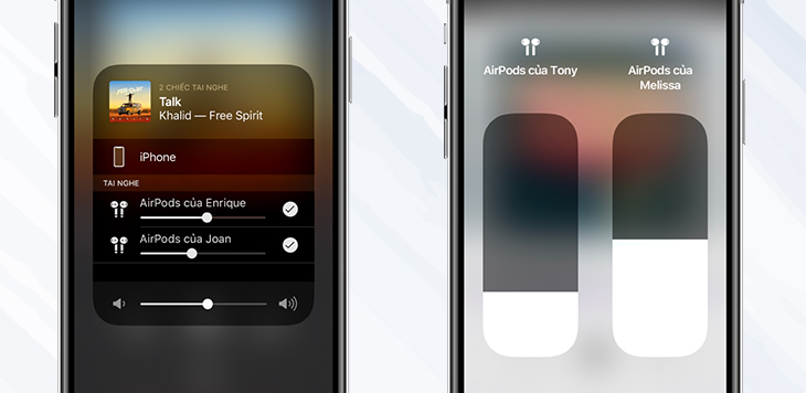 Âm thanh phát cùng lúc hai cặp tai nghe - Apple AirPods Pro