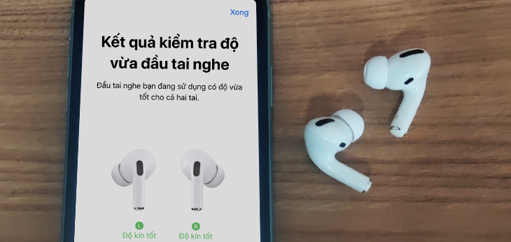 Kiểm trả độ vừa đầu tai nghe - Apple AirPos Pro