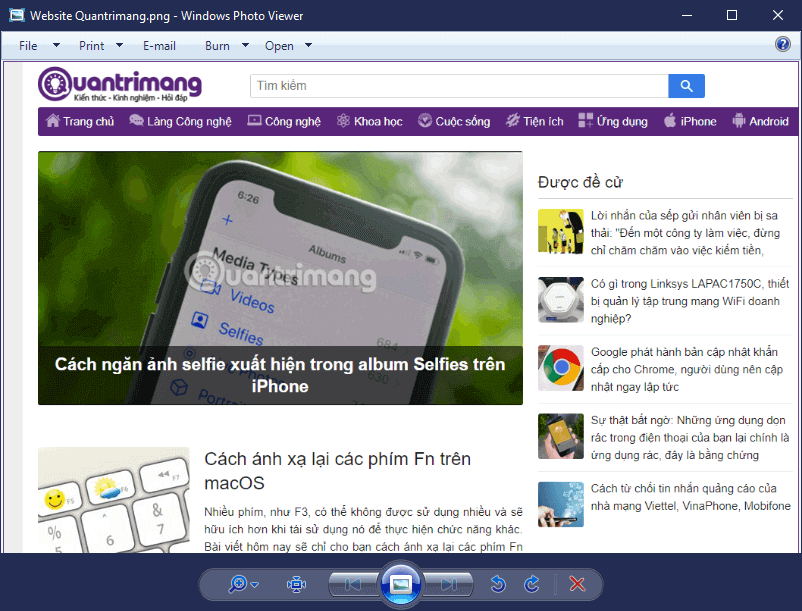 Xem ảnh bằng Windows Photos Viewer trên Windows 10