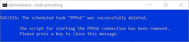 Nhấp đúp vào Undo everything.cmd để xóa tác vụ theo lịch trình